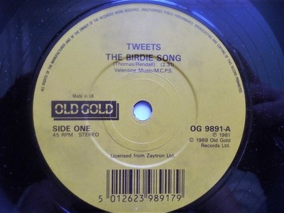 Tweets - Birdie Song/Let's All Sing Like The Birdies Sing - Used Vin - J16414z