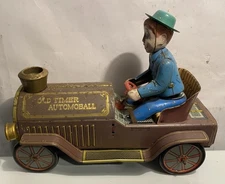 Vintage Car Tin Lithographed Old Timer Automobile Marx Antique Automoball