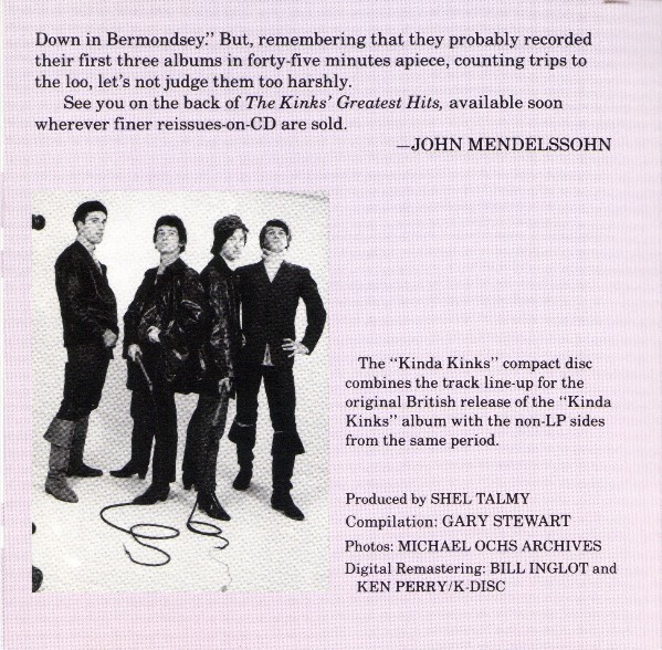 The Kinks - Kinda Kinks (CD, Album, RE, RM) (Near Mint (NM or M