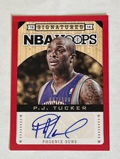 13-14 PANINI HOOPS RED BORDER P.J. TUCKER AUTO AUTOGRAPH #082/100