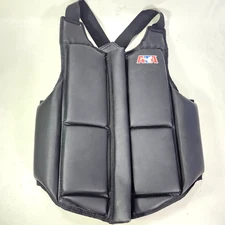 ATA Taekwondo Martial Arts Youth Large Sparring Vest Zip Padded Chest Protector