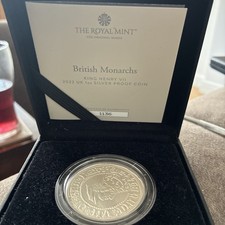 2022 Royal Mint British Monarchs King Henry VII 1oz Silver Proof Box & COA #1136