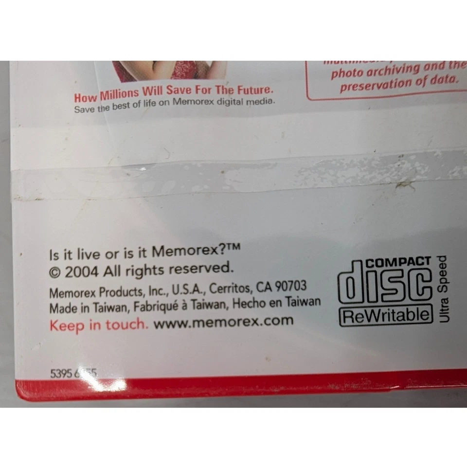 Memorex Ultra Speed CD-RW 5 Pack 24x 700MB 80 min Rewritable NEW — 第 3/4 张图片