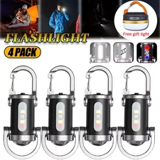 Portable Keychain Multi-Function Rechargeable Emergency Flashlight for Outdoor M