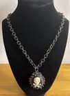 Skull Cross Bones Cameo Choker Necklace 