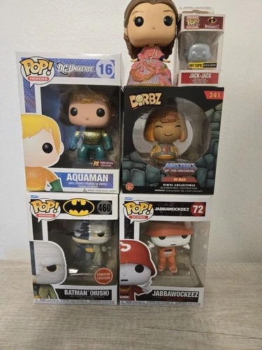 Funko Pop Dorbz Keychain Disney DC Lot Belle Jack Jack He-man Batman Bundle