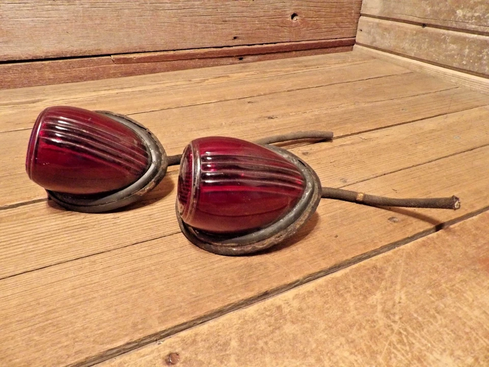 Juego de lentes de luz trasera Hudson vintage 1938 1939 convertibles 3Cpe VicCpe Foto 2 de 4