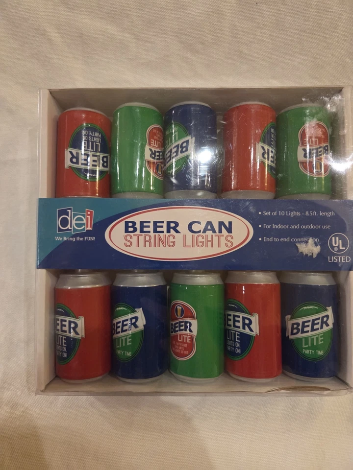 Beer Can String Lights Set Of 10 Length 8.5 Ft. - Image 2 of 4