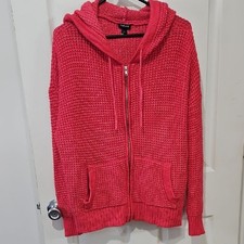 Torrid Vibrant Pink Knit Hoodie Size 1