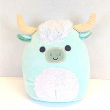 Iver the Mint Highland Cow Squishmallow Original Plush Stuffed Animal Toy 8"