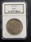 1904 O Morgan Silver Dollar MS63 NGC – Beautiful Rainbow Toning