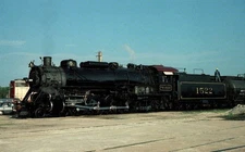 Frisco 1522 Steam Locomotive Postcard North Fond du Lac Wisconsin