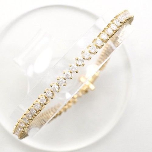 18K Yellow gold Bracelet Diamond About7.6g About18.5cm Free shipping Used - Picture 1 of 6