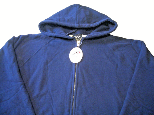 Rothco Men's Navy Full Zipper Lined Hoodie Jacket - 2 Pockets - Size L - NWT - Picture 3 of 11