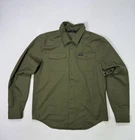 KUIU Men's Large Wool Blend Button Down Field Shirt Olive Green Long Sleeve