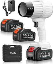 Cordless Leaf Blower, Handheld Leaf Blower - 600000RPM Turbo Jet Blower with Adj