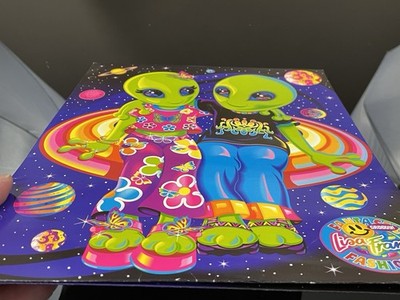 VTG Lisa Frank Aliens Zoomer Zorbit 2 Pocket Folder for 3 Ring