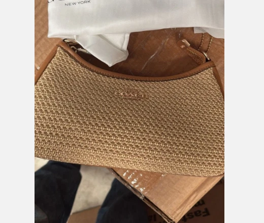 Лучшее предложение Teri 2way наплечная сумка через плечо солома/кожа латте CR350 - Изображение 2 из 3