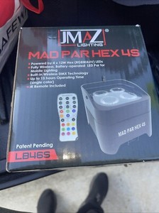 JMAZ Lighting Mad PAR Hex 4S Battery-Powered Wireless LED Up-Light