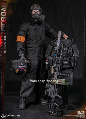 ミリタリー DamToys 78095 MVD SOBR spetsnaz GUNNER DAMTOYS : 1/6 RUSSIAN SPETSNAZ MVD SOBR PKM GUNNER NO.78095