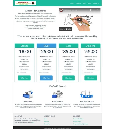 Web Traffic Reseller Website + Free Installation