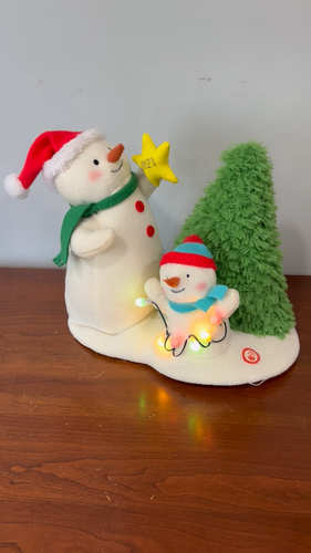 Hallmark Tangled Up in Christmas Snowman Singing Plush Jingle Pals 2021 Video - Video 1 of 1
