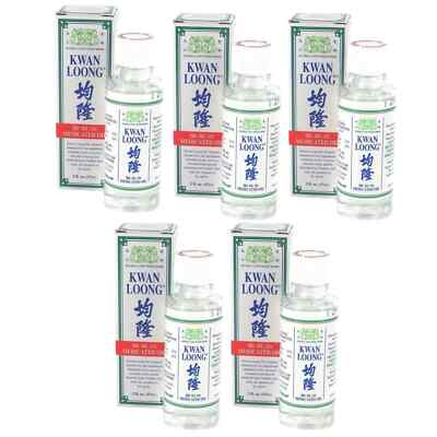 5 X Kwan Loong 28ml Chinese Medicated Oil Pain Relief Headache Dizziness Menthol