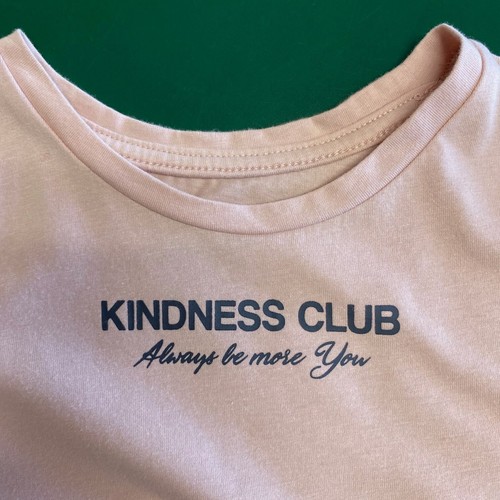 365 Kids by Garanimals Light Pink Girls Tee Size 7 Kindness Club - Picture 2 of 6
