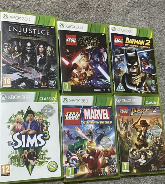 Xbox Huge Job Lot Bundle Lego Batman Star Wars Marvel Indiana Jones Sims 3