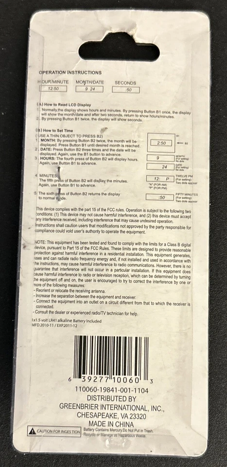 PARA REPUESTOS Mochila Reloj Deportivo Púrpura-Gris Clip Correr Ciclismo (Batería Mala) Foto 2 de 2