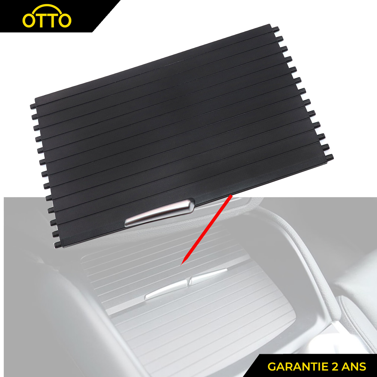 Cache rangement console centrale BMW X5 E70 X6 E71 - Finition Noir