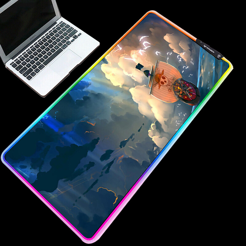 RGB LED Gaming Mouse Pad - Large Glowing Desk Mat for Keyboards & Mice  