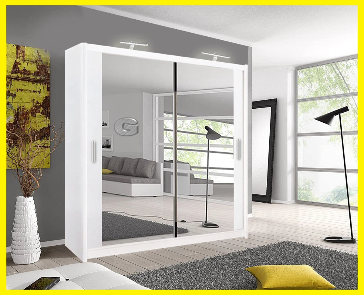 Milan Bedroom Sliding Wardrobe 4 Colors and 6 Sizes eBay