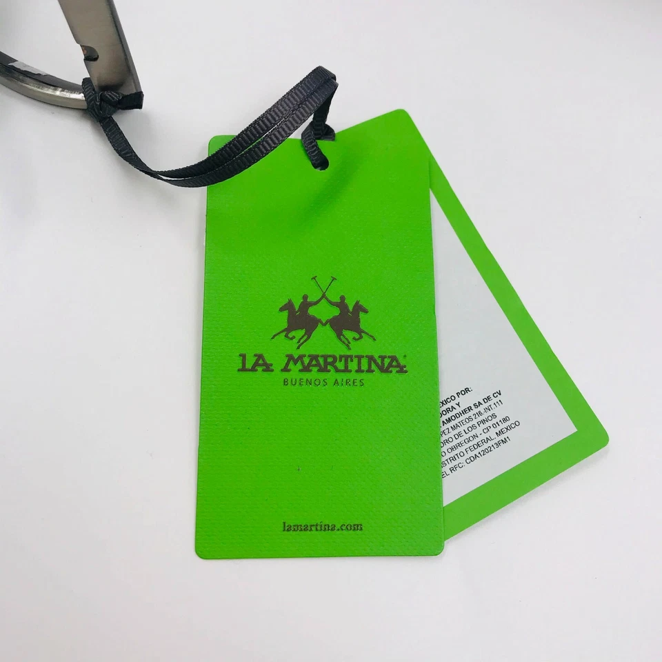 Cinturón de cuero saffiano marrón para hombre LA MARTINA talla 90 cm 36 pulgadas Foto 4 de 4