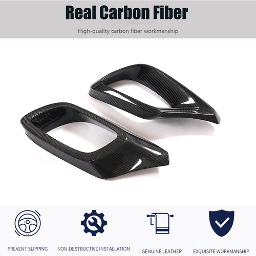 Fit For Benz W222 S63 S65 2018UP Real Carbon Front Bumper Lip & Air Vent Covers - Picture 7 of 12