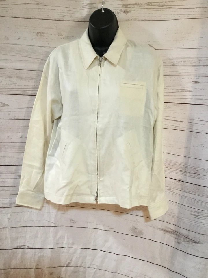 Conjunto de 2 trajes Ralph Lauren Petite para mujer amarillo crema: chaqueta PM, pantalones 14P Foto 2 de 4