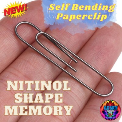 Self-Bending Paperclip Nature Secret Nitinol Shape Memory Shift Energy Nickel Ti
