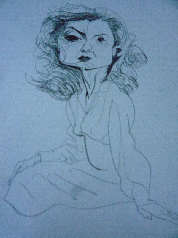 Arianna Huffington rare cartoon/caricature drawing*author/post/Thrive Global