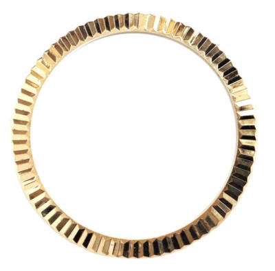 FLUTED WATCH BEZEL 31.7 MM  FITS TO ROLEX DATEJUST, COLOR GOLD