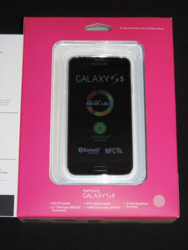 Brand New Sealed T-Mobile Samsung Galaxy S5 Prepaid 16GB 4G LTE Smartphone-Black - Picture 3 of 9