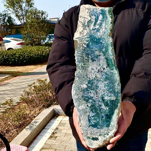 6.2LB Natural agate water grass quartz Slice polishing healing meditation - 第 3/12 張圖片