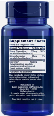 VITAMIN C 24-HOUR LIPOSOMAL HYDROGEL FORMULA IMMUNE SKIN 180 Tab LIFE  EXTENSION | eBay