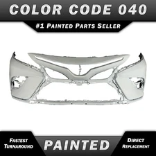 NEW Painted *040 White* Front Bumper Cover Fascia for 2018-2020 Toyota Camry SE