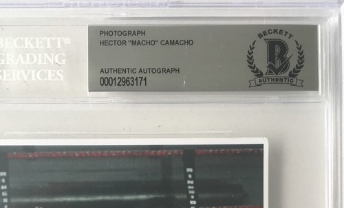 FOTO DE BOXEO FIRMADA THE MACHO MAN CAMACHO 4x6 BECKETT AUTÉNTICO BOXER AUTOMÁTICO - Imagen 3 de 4