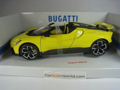 BUGATTI MISTRAL 2023 1/18 BBURAGO (YELLOW) - Imagen 2 de 4