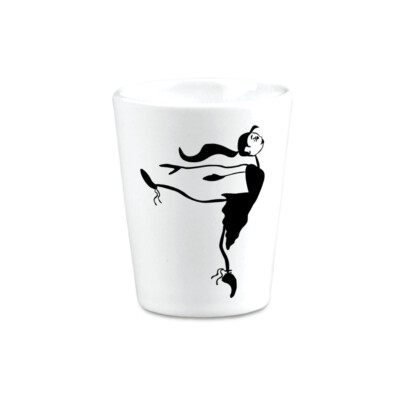 Ceramic Shot Glasses Ballet Dancer Girly Ballerina Olympics 2 Oz