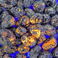 99% Lots "Raw" "Polished" Tumbled Yooperlite Flame Fire Stone Crystal Glowing