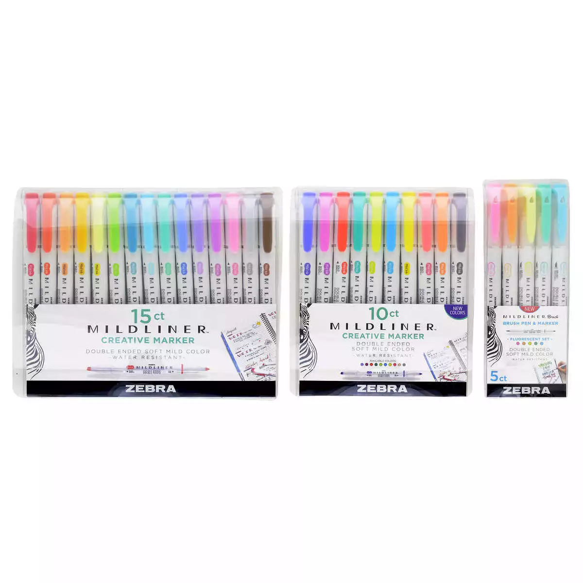 Zebra Mildliner Double-Ended Brush Pen- Complete Set of 25