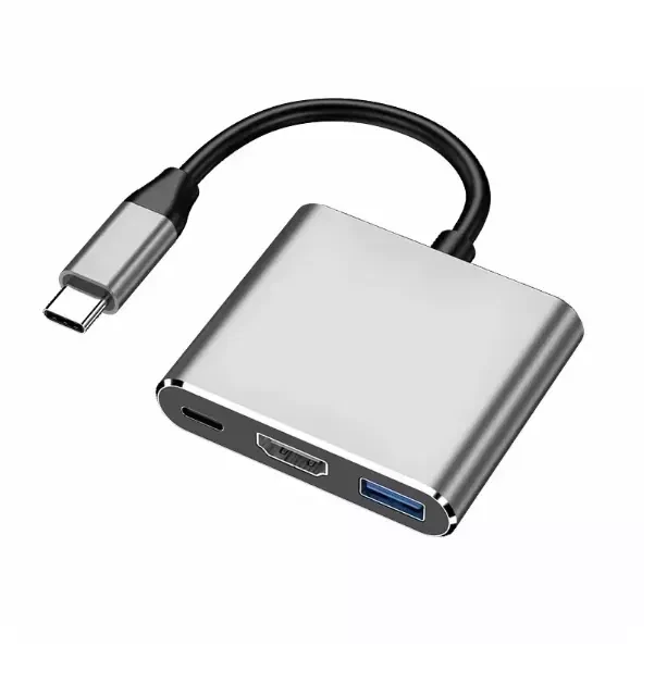 Кабель адаптера USB 3.1 tipo C USB-C HDMI USB 3.0 концентратор 3 en 1 para MacBook Pro - Изображение 2 из 4