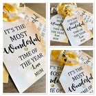 10 x Personalised Gold crystal Christmas gift tags gift labels Xmas Labels